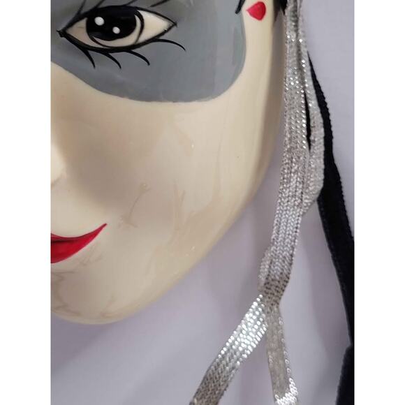 "Decorative Venetian-Style Mask with Ribbons and Bells." - Picture 3 of 9